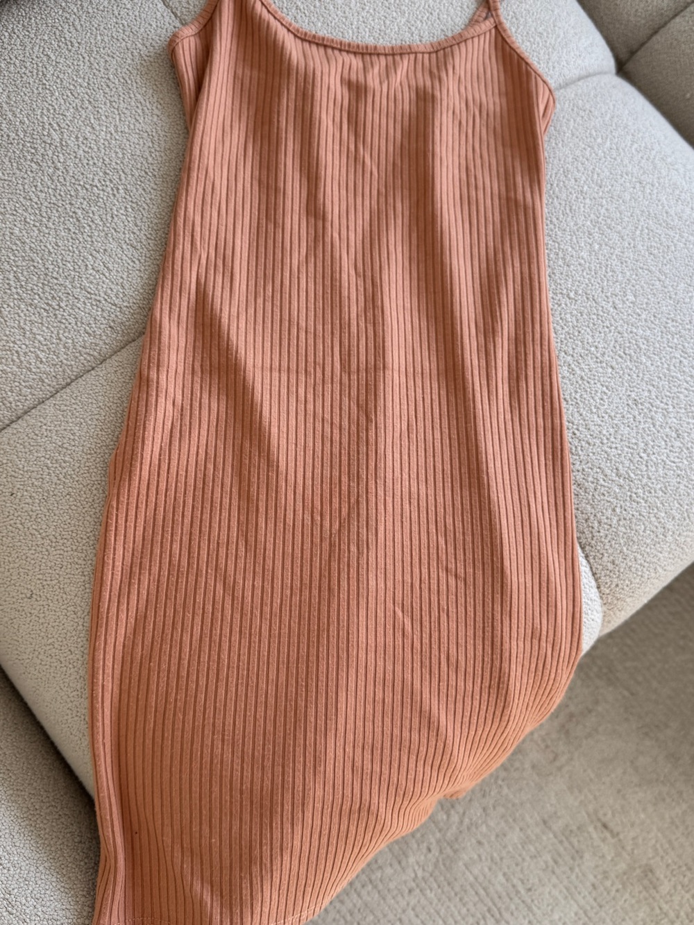 Urban Outfitters Ribbed Mini Skirt in Rust